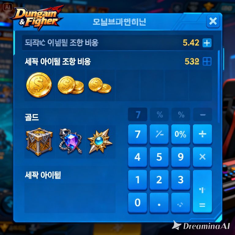 던파 에픽 조합 계산기