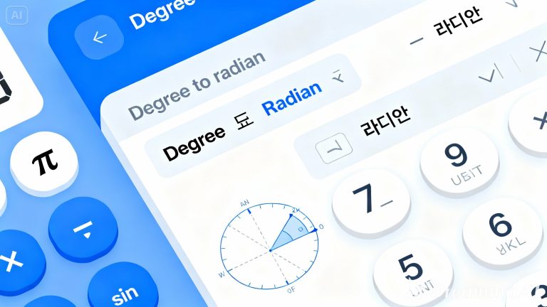 라디안 각도 변환 계산기