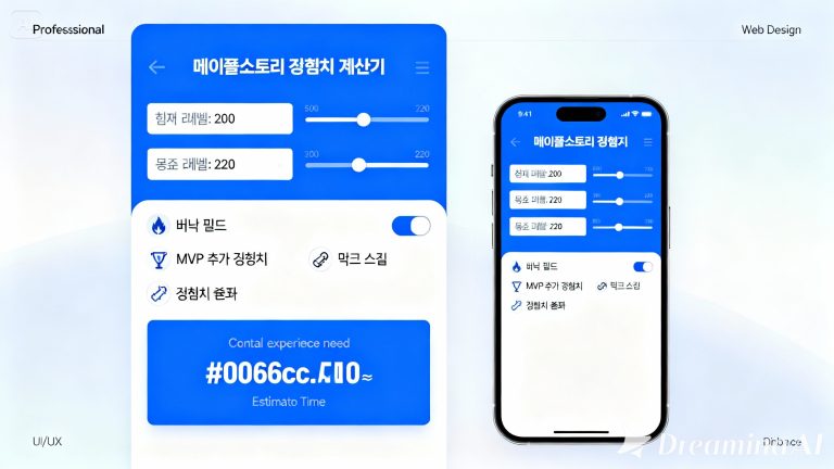 메이플 경험치 효율 계산기