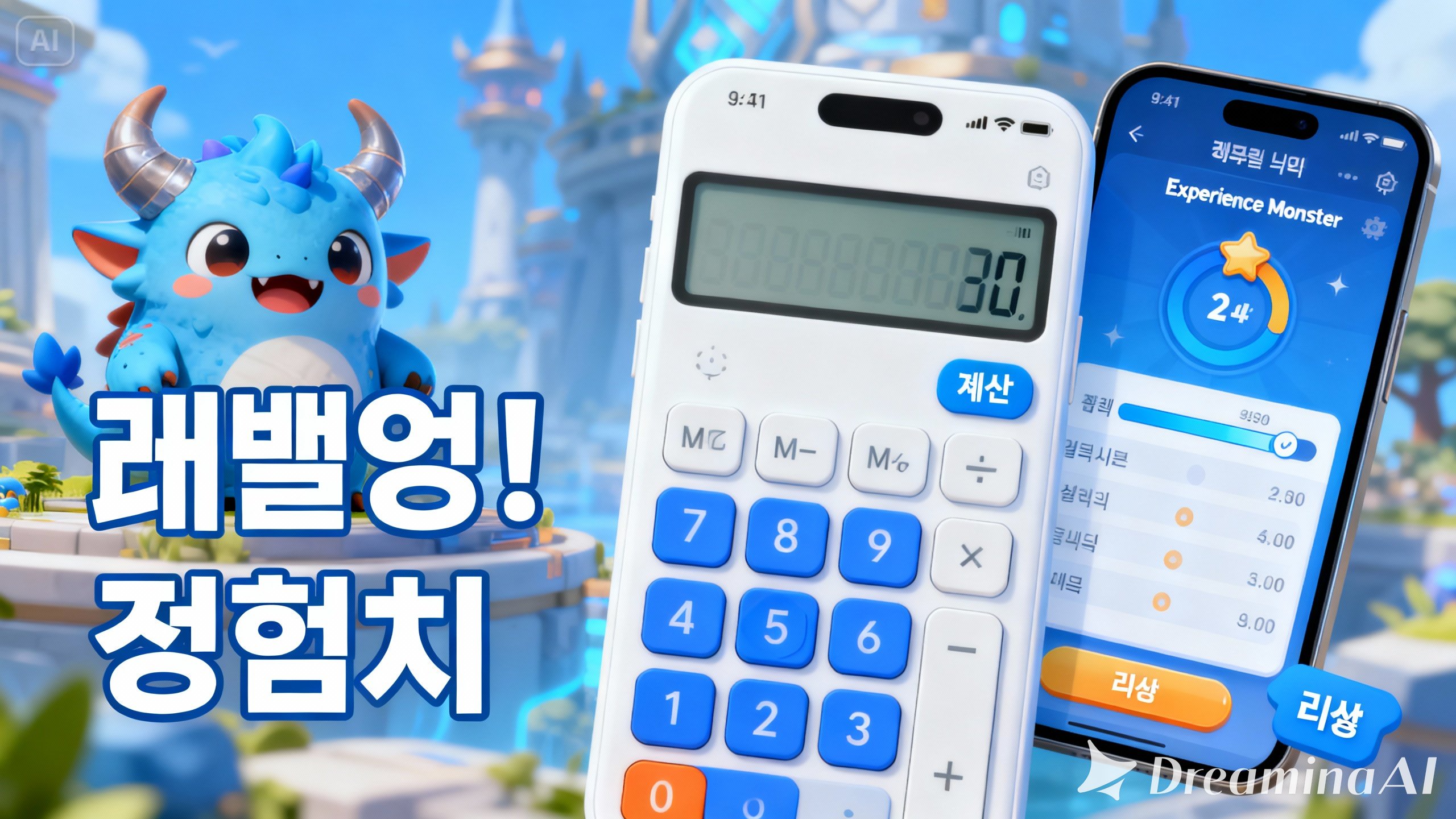 익몬 경험치 계산기